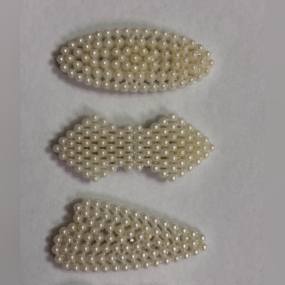 Elegant Pearl Hair Clips Set - Picture 2 of 4